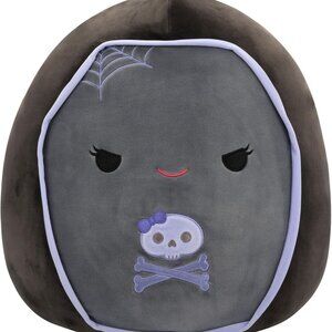 Squishmallows 16-Inch Julianne Grey and Purple Coffin Plush New Halloween Toy